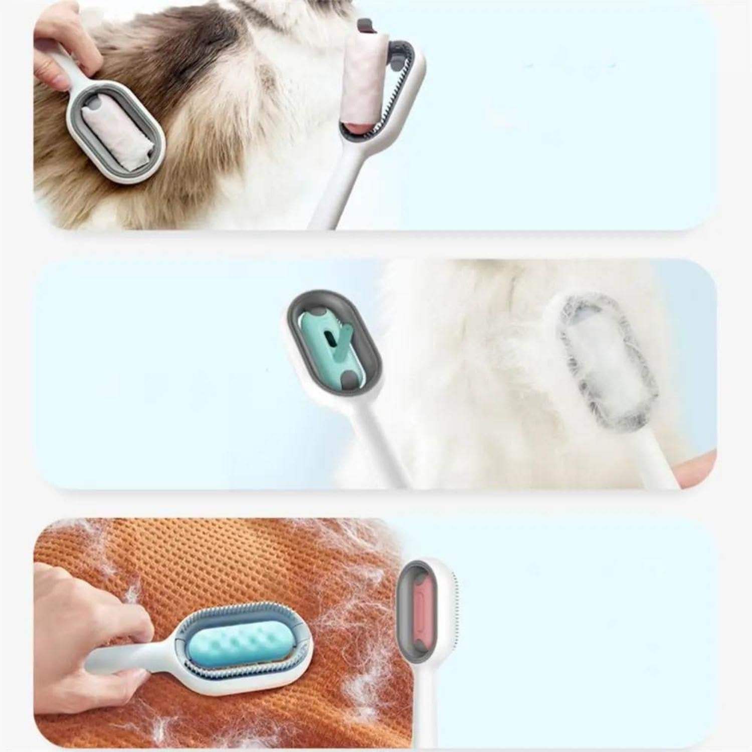 Spazzola grooming gatto HelloPawly disponibile in colore Blue e Pink